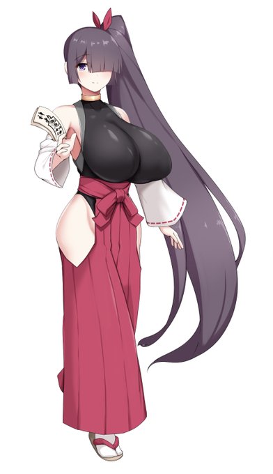 こちら現在製作中の新作CG集ヒロイン立ち絵となっています。仮タイトルは『孕巫女ユウカ～甘獄のつがい堕ち～』。作画担当は明寝マン( @AKaNe_763) さん。里村邦彦(@SaTMRa )さんからのスポンサード作品です。ご期待ください。 