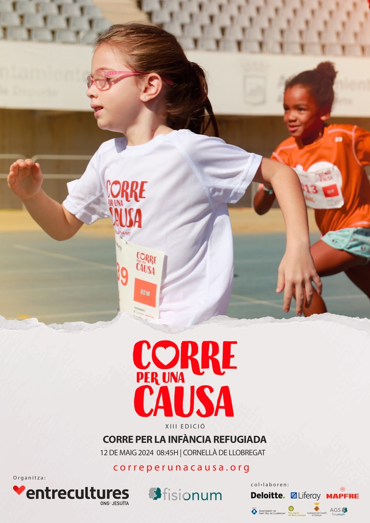 Entreculturesca's tweet photo. Ja tenim cartell per la Cursa Entrecultures 2024 que realitzarem, un cop més, a Cornellà.

 Aquest any, un cop més, comptarem amb el suport de l'Ajuntament de Cornellà, el Parc Agrari del Prat de Llobregat i per primer cop, amb la participació de Fisionum com a organitzadors https://t.co/q9YjWcZmuK