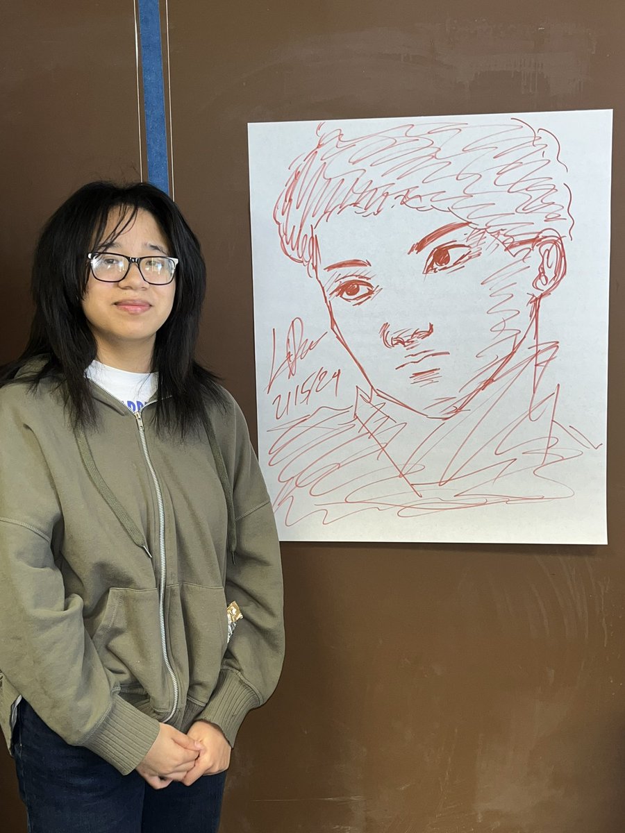 MsPool227's tweet photo. Angelina has been in the spotlight for her artwork 🤩 She even gifted this sketch of Ida B. Wells to Mrs. Varnado 🖤 Sketch took her 2.56 mins. to draw! #PreppingForTalentShow #Artist #Sketch #LiveArt #RTHS #RTHSAFAMCULTURECLUB #RICHINSTUDENTSUCCESS #BlackHistoryMonth #IdaBWells https://t.co/6JkSOcWahv