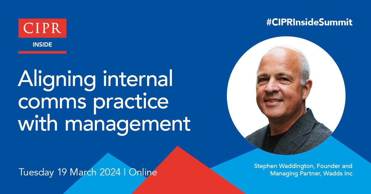 CIPR Inside (@ciprinside) on Twitter photo Are you looking to top up your <a href="/CIPR_Global/">Chartered Institute of Public Relations</a> CPD before the deadline? Look no further than the CIPR Summit. A 1 day online conference with an exceptional line up including <a href="/wadds/">Stephen Waddington</a> as our key note to kick start the day.
Early bird end this weekend! bit.ly/3Nq4Rt0 Are you looking to top up your <a href="/CIPR_Global/">Chartered Institute of Public Relations</a> CPD before the deadline? Look no further than the CIPR Summit. A 1 day online conference with an exceptional line up including <a href="/wadds/">Stephen Waddington</a> as our key note to kick start the day.
Early bird end this weekend! bit.ly/3Nq4Rt0
