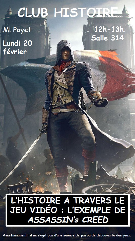 Rectification : lundi 19 février pour le club d'HG au lycée <a href="/AlfredLycee/">LPO Alfred Mézières - LONGWY</a>