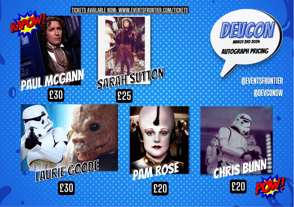 DevconSw's tweet photo. With all the fantastic activities at Devcon, March 3rd, you can also snag guest autographs? 🖋️ Who's on your dream autograph list? Share in the comments and tell us why you'd love to get a photo with them! Let's make some unforgettable memories! 🎉 #ComicCon #scifi #film #cosplay https://t.co/zaHxLs07Sp