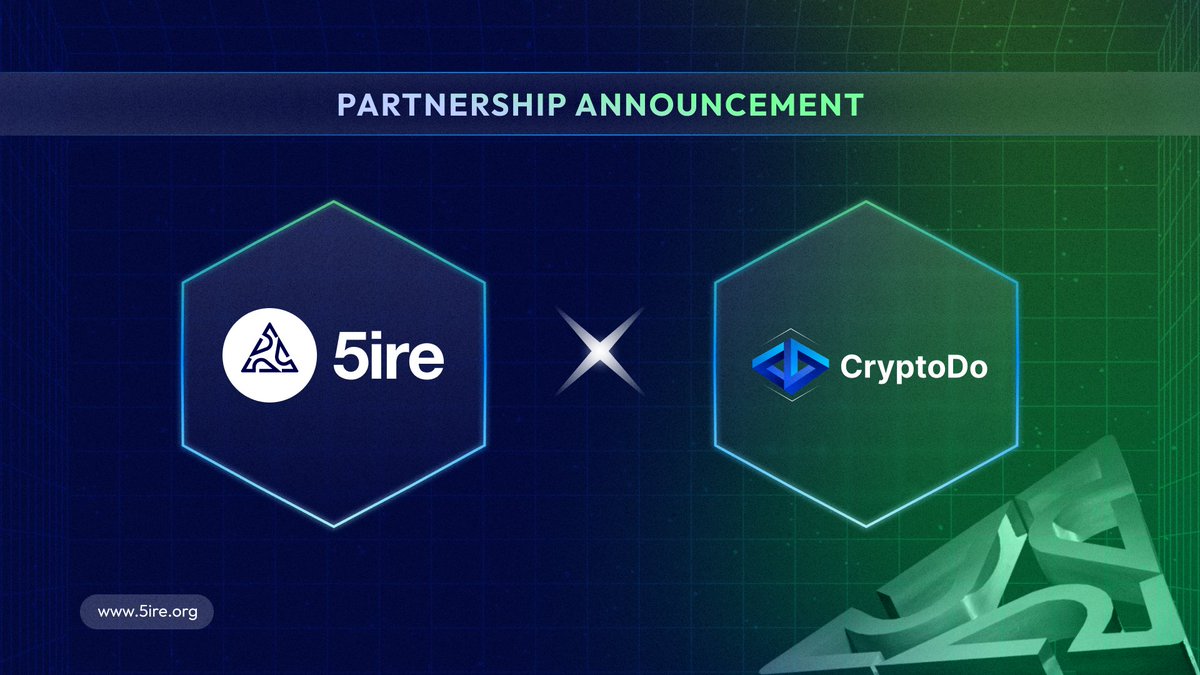 5ire x CryptoDo - It’s a match! 📢 We've teamed up with @CryptoDo_app, the ultimate multichain, no-code Web3 solution builder. Users of @CryptoDo_app have launched nearly 30,000 #DApps on the 5ire testnet, and eagerly await the launch of the mainnet to attract tens of