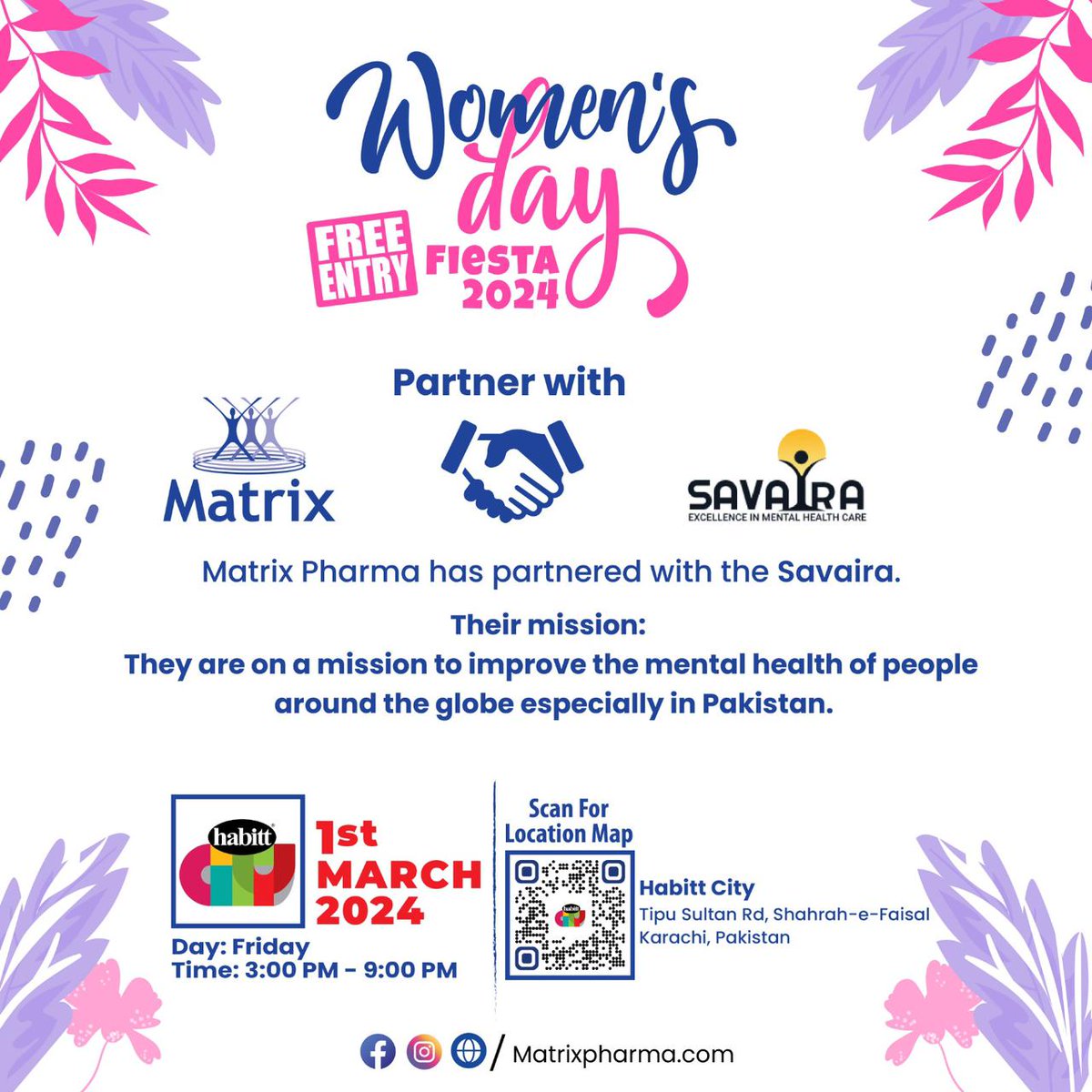 Savaira partners with matrix pharma to celebrate women’s day #WomensDay2024 #CelebratingWomen #SheMeansBusiness #EmpoweringWomen #WomenInHealthcare #PakistanWomen #GlobalWomen #TogetherWeRise #BreakingBarriers #HealthForAll #mentalhealthmatters