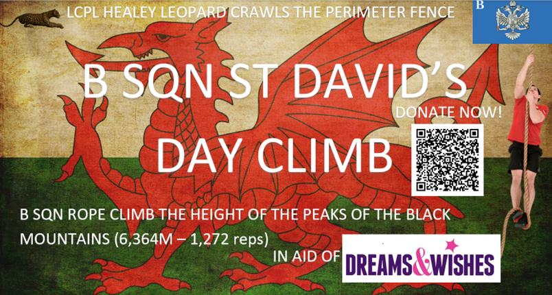 B SQN QDG Will ROPE CLIMB THE HEIGHT OF THE PEAKS OF THE WELSH MOUNTAINS For Dreams & Wishes Charity justgiving.com/page/tobias-cl…