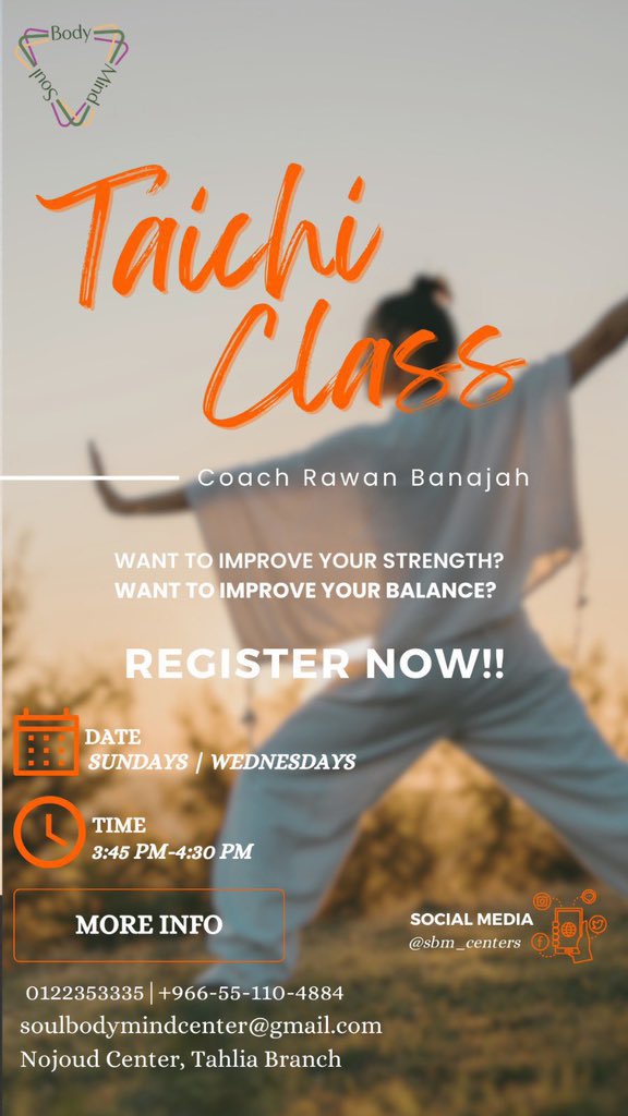 sbm_centers's tweet photo. Cultivate mindfulness and serenity with Taichi✨🍃
Register Now👇
Contact Us: +966 55 110 4884 | 012-235-3335
Visit Us on our Social Media Platforms: @sbm_centers 

#sessions #life_coaching #coaching #يوغا #امسيات #SBM #جلسات #كوتشنق #رحلات #رفاهية #عافية #wellness #tai_chi #yoga https://t.co/epd50WnZ81
