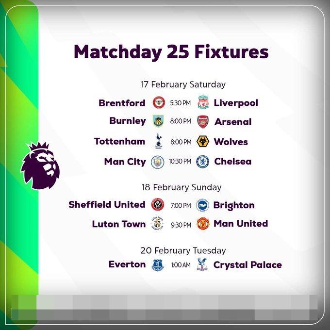 TVTIME999's tweet photo. The Premier League heats up as Match Day 25 arrives. 
Watch all #football leagues live in full hd quality. For free trials and subscription #Whatsapp us on +44 7435 272970.
#UCL #EPL #PremierLeague #Bundesliga #Laliga #SerieA #Ligue1 #Brasileirao #PrimeiraLiga #LigaMX https://t.co/p5j9eT4ZCa
