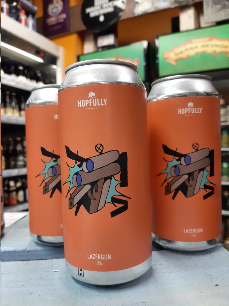 macescr's tweet photo. New in from @hopfullybrewing : "Lazergun" IPA. #craftbeer #IrishCraftBeer #cans @fourcorners #IPA #azacca #hops https://t.co/s8xIX8w2yV