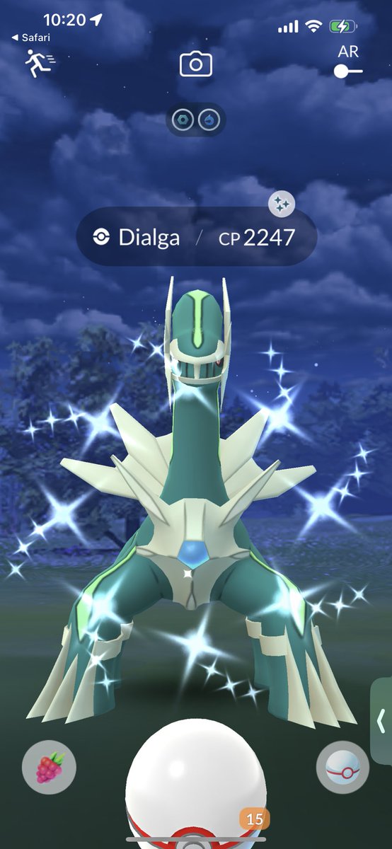curtneedsaride's tweet image. I only did two #remoteraids yesterday from #PokemonGO #SinnohTour. One for #Palkia and one for #Dialga. And it’s like Dialga knew I picked Diamond. 🤩