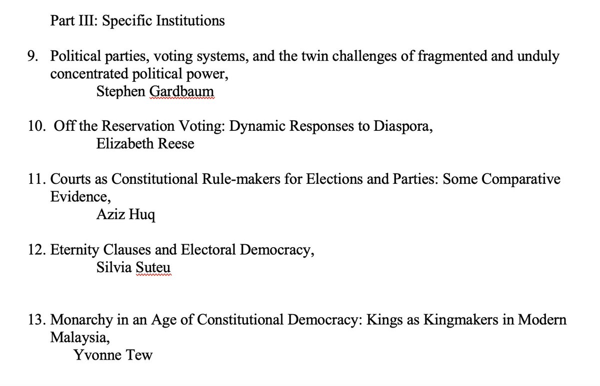 Should comparative constitutional scholars care about political parties? Download the introduction to a forthcoming edited volume with @tomginsburg & Aziz Huq on 'The Comparative Constitutional Design of Elections, Parties and Voting' (@CUP_Law 2024): ssrn.com/abstract=47298…
