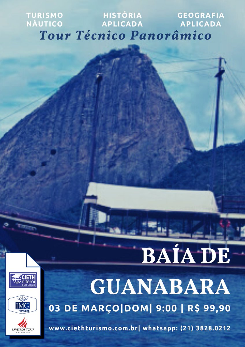 UMA NAVEGAÇÃO REPLETA DE HISTÓRIAS E CURIOSIDADES 
Está cansado de não saber responder  "que praia é aquela" ou "que ilha é essa"?  Não sabe quem foi Arariboia? Nem Mem de Sá? 

Venha conhecer os principais fatos histórias e atrativos naturais da Baía de Guanabara.