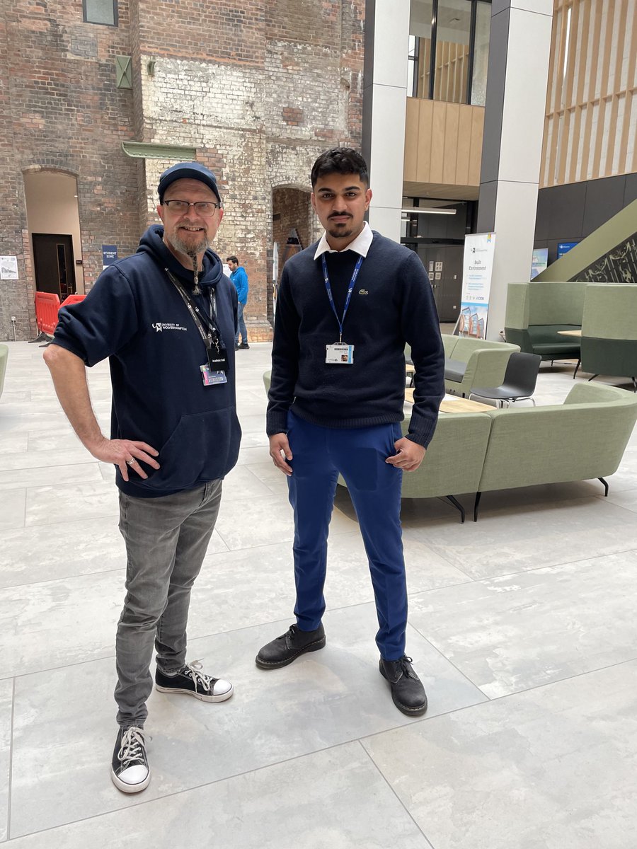 Current student Viran Dhesi ( Building Surveying) and senior lecturer assisting with Applicant day tours and meeting September cohort…