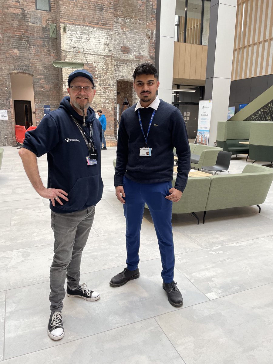Current student Viran Dhesi  ( Building Surveying) and senior lecturer assisting with Applicant day tours and meeting September cohort…