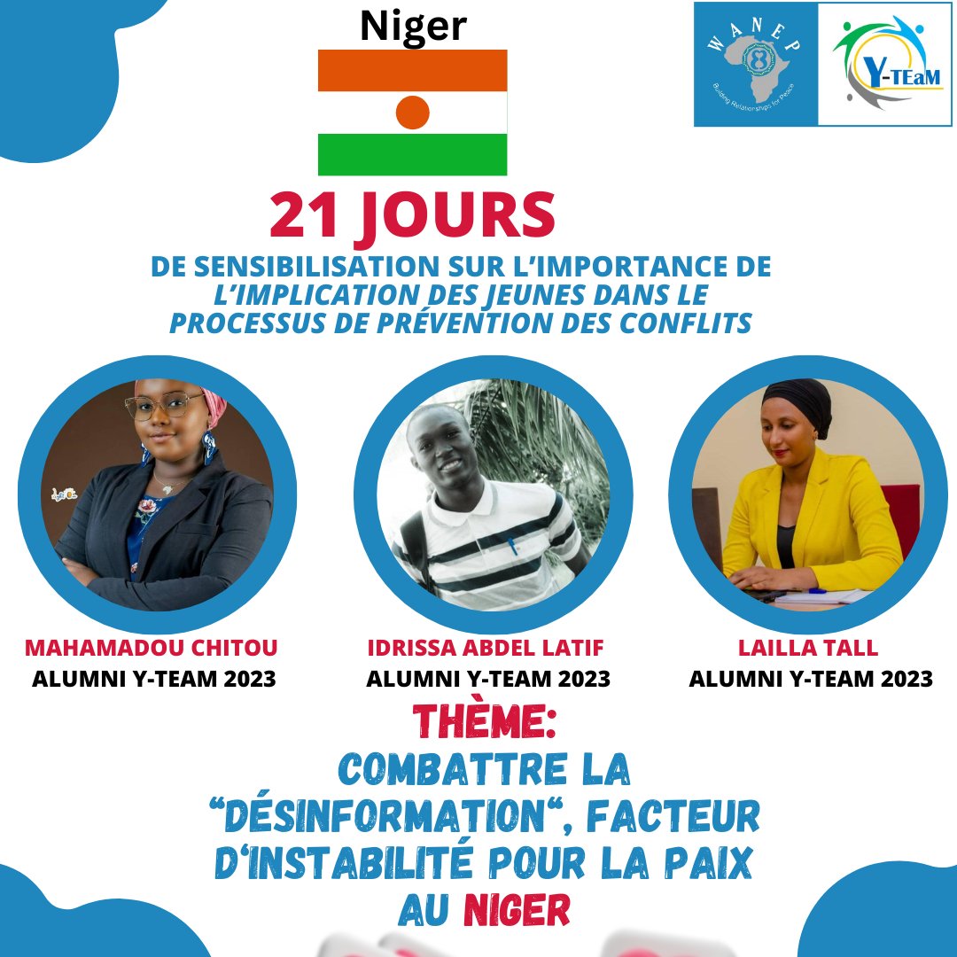 2/2
✍🏽 Pour lutter contre la #Désinformation, un fléau qui nous concerne tous, la #jeunesse_Nigerienne propose des approches de solutions comme l'éducation, la Vérification des faits, des médias fiables et la collaboration internationale.

#Nonaladesinformation
<a href="/WANEP_Regional/">WANEP_Regional</a>