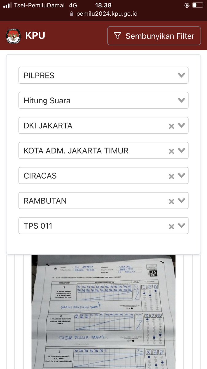 vel_my's tweet photo. @KPU_ID In knp pak sudah ada scan C1 nya tapi masih di proses, rata2 klo di lihat TPS yg 01 menang bgni smua min. Tolong di revisi https://t.co/aZ63F1Z6j1