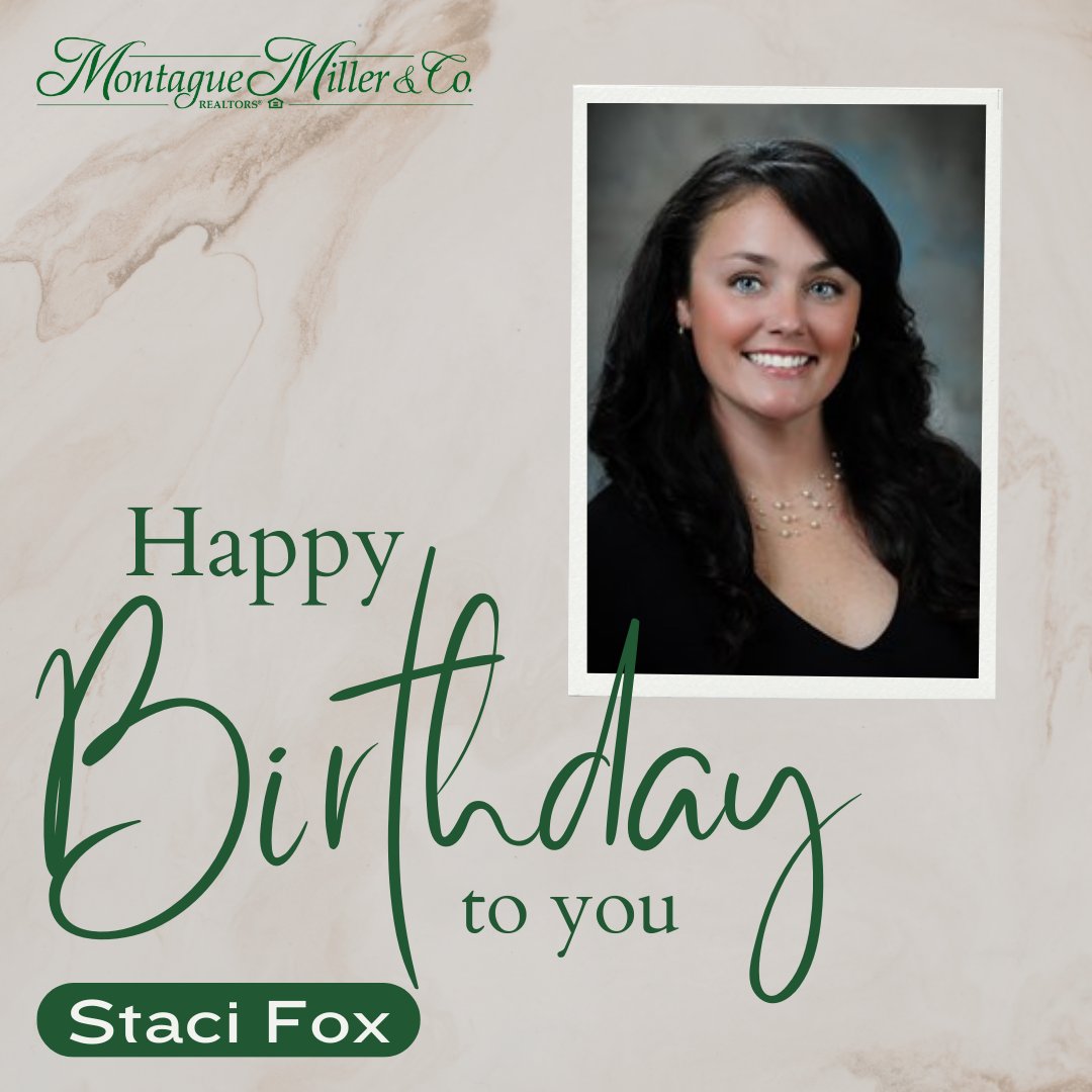 We would like to wish our team member Staci Fox a very Happy Birthday! We look forward to celebrating many more birthdays with you.

#happybirthday #realestate #realty #realtor #realestateagent #realtorlife #happybirthdaytoyou #madisonva #madisonvirginia #virginia