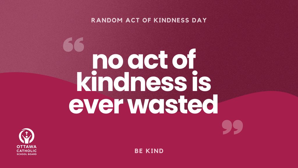 ✨ Happy National Random Act of Kindness Day! This long weekend is the perfect opportunity to fill our community with kindness. As we enjoy this extended break, let's also prepare for the #ocsbKindness Week, which will kick off on Family Day, Monday, February 19. 💖 #ocsbJoy