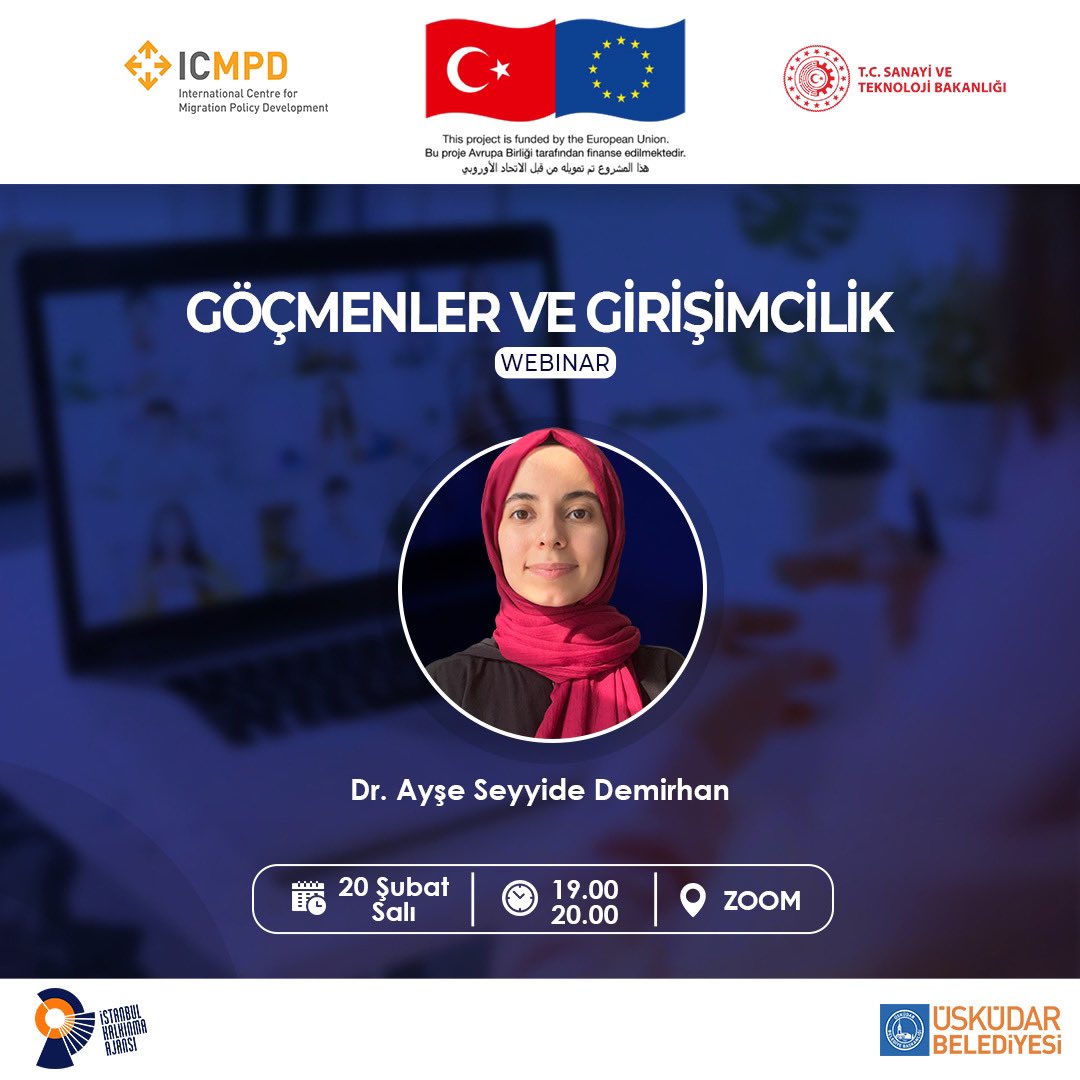 Katılımcı Yaklaşımla Dost Üsküdar Projesi kapsamında Webinarlarımıza devam ediyoruz. 🚀

🗓️ 20 Şubat Salı
⏱️ 19.00-20.00
🖥️ ZOOM

Webinar linki; us05web.zoom.us/j/89931821880?…

<a href="/ayseyyide/">Ayşe Seyyide, PhD</a> 

#atölyeüsküdar #webinar