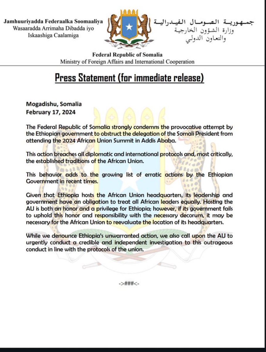 isackfanax's tweet photo. We stand firm against Ethiopia's exploitation of the African Union, which it hosts, &amp; IGAD, with its significant staffing, as tools for advancing its destabilizing agendas in the Horn of Africa, https://t.co/yuHtwL3jr6