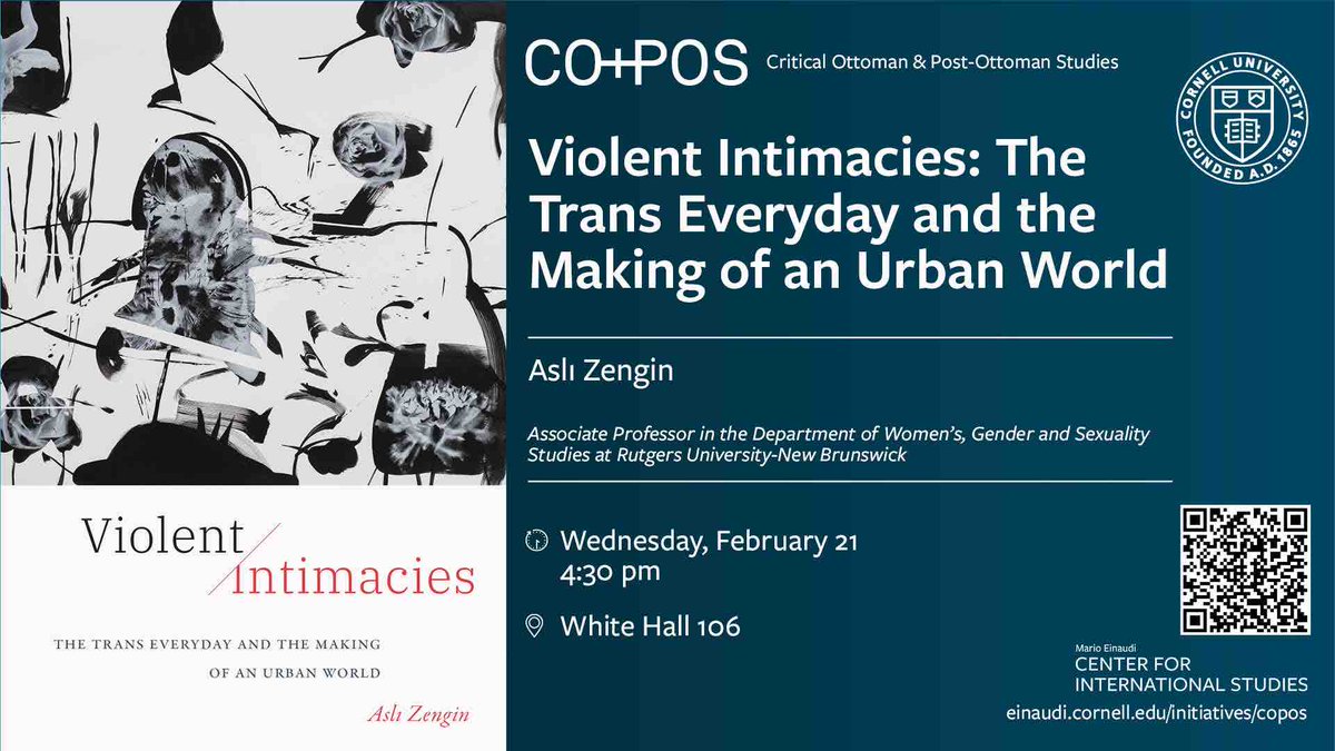 Upcoming talk by Dr. Asli Zengin (<a href="/RutgersU/">Rutgers University</a>) at Cornell University on Feb 21, 2024. White Hall 106. <a href="/CornellNES/">Cornell University Near Eastern Studies</a> <a href="/fgss_cornell/">Cornell FGSS</a> <a href="/CornellAnthro/">Cornell Anthropology</a>