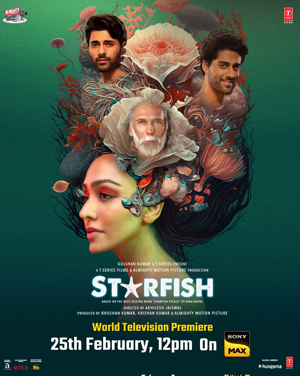 World Television Premiere of #Starfish, 25th February at 12 pm only on #SonyMax. 🌟

@milindrunning @KhushaliKumar @itsEhanBhat @tusharrkhanna #BhushanKumar #KrishanKumar @akhil2jaiswal #BinaNayak @AlmightyMotion   #ShivChanana #NikhatHegde @LabyrinthAgency @Srishtipub