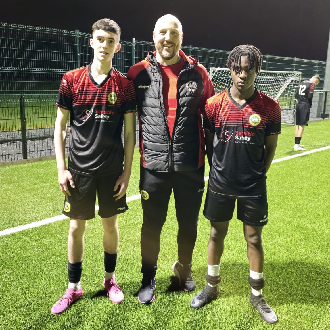 ckutdfc's tweet photo. An amazing achievement last night for Akachi Ogbulafor and Oisín Earley who togged out for our MU20s friendly against Bray Wanderers… AT THE AGE OF 14 🤯 

To make it even better, Akachi became the youngest goalscorer ever for our MU20s 👏

#IdentifyDevelopInspire https://t.co/NCCwTj91U3