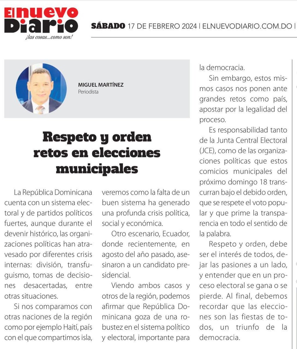 Comparto con ustedes mi primer artículo en ⁦<a href="/elnuevodiariord/">El Nuevo Diario</a>⁩. Gracias ⁦<a href="/MaldonadoPersio/">Persio Maldonado S.</a>⁩