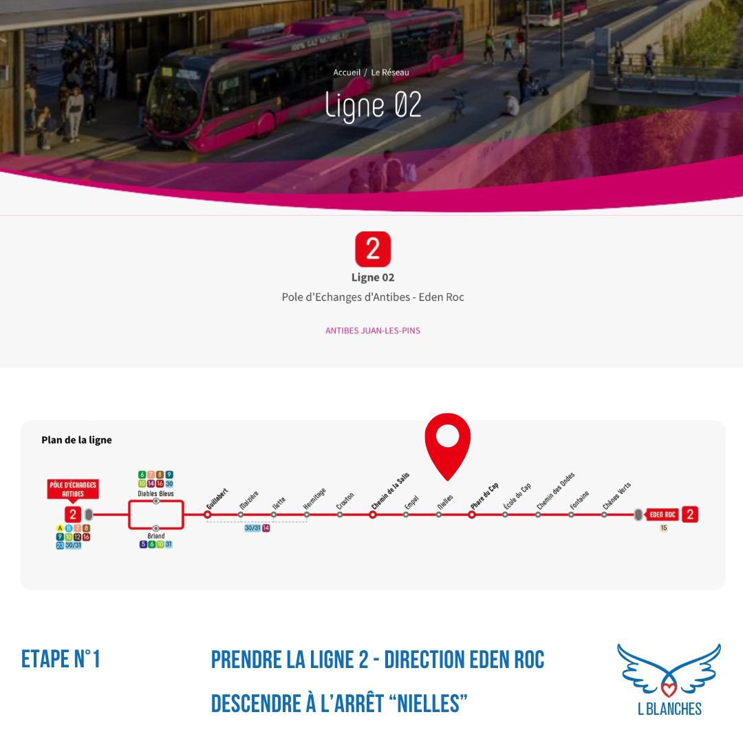 lblanchesfrance's tweet photo. Rejoignez-nous au #marché de la #Garoupe en s’arrêtant à la gare @SNCFVoyageurs d’Antibes. Dirigez-vous vers Pôle Échange pour prendre l’@EnvibusOfficiel numéro 2 en direction de l’Eden Roc, arrêt #Nielles. https://t.co/lqxdzPCs8W