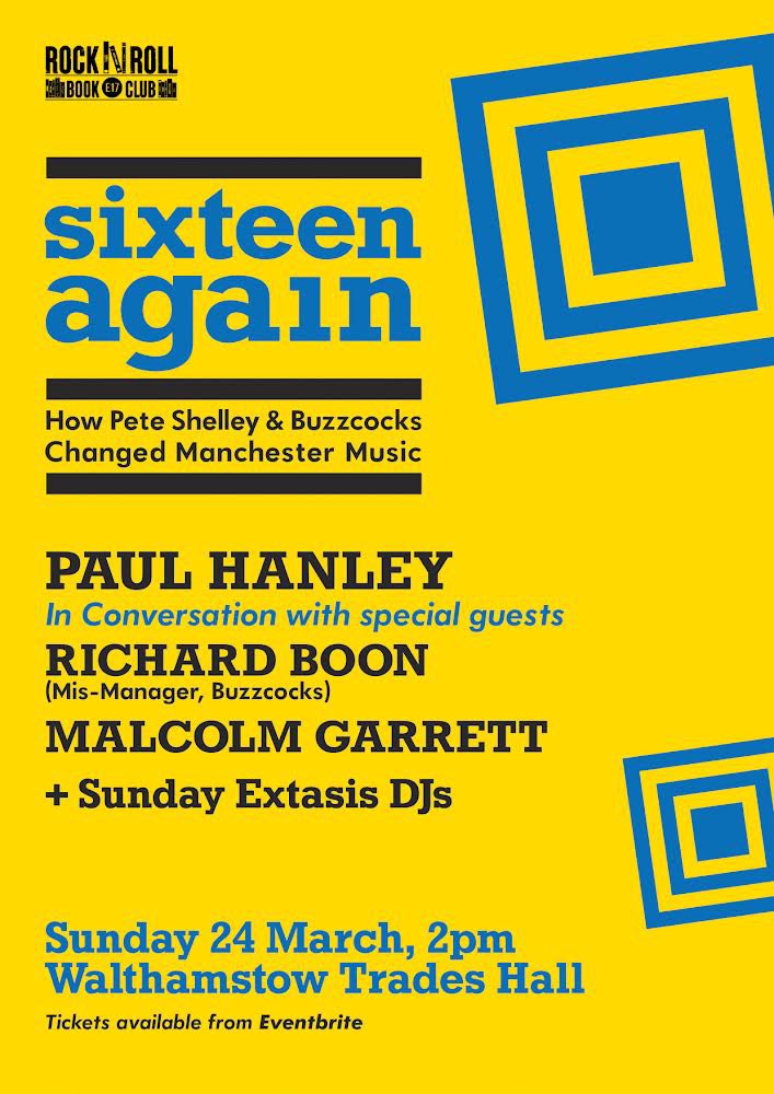 e17RnR_books's tweet photo. *NEW EVENT* 
SUNDAY 24 MARCH, LONDON
PAUL HANLEY
RICHARD BOON &amp; MALCOLM GARRETT
Tickets: https://t.co/7wYTjVGlnj #Buzzcocks 🧷 https://t.co/UF2qO1ayal
