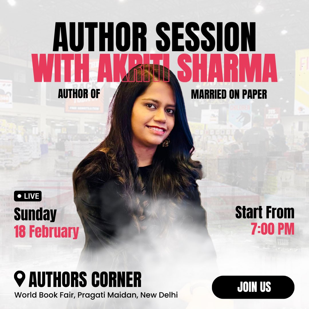 BeingAkriti_'s tweet photo. All Delhi-NCR book lovers & mutuals, looking forward to interacting with you all at World Book Fair tomorrow evening for some fun & important discussions!
#WorldBookFair2024 #AuthorCorner https://t.co/6zXqwkQtkm