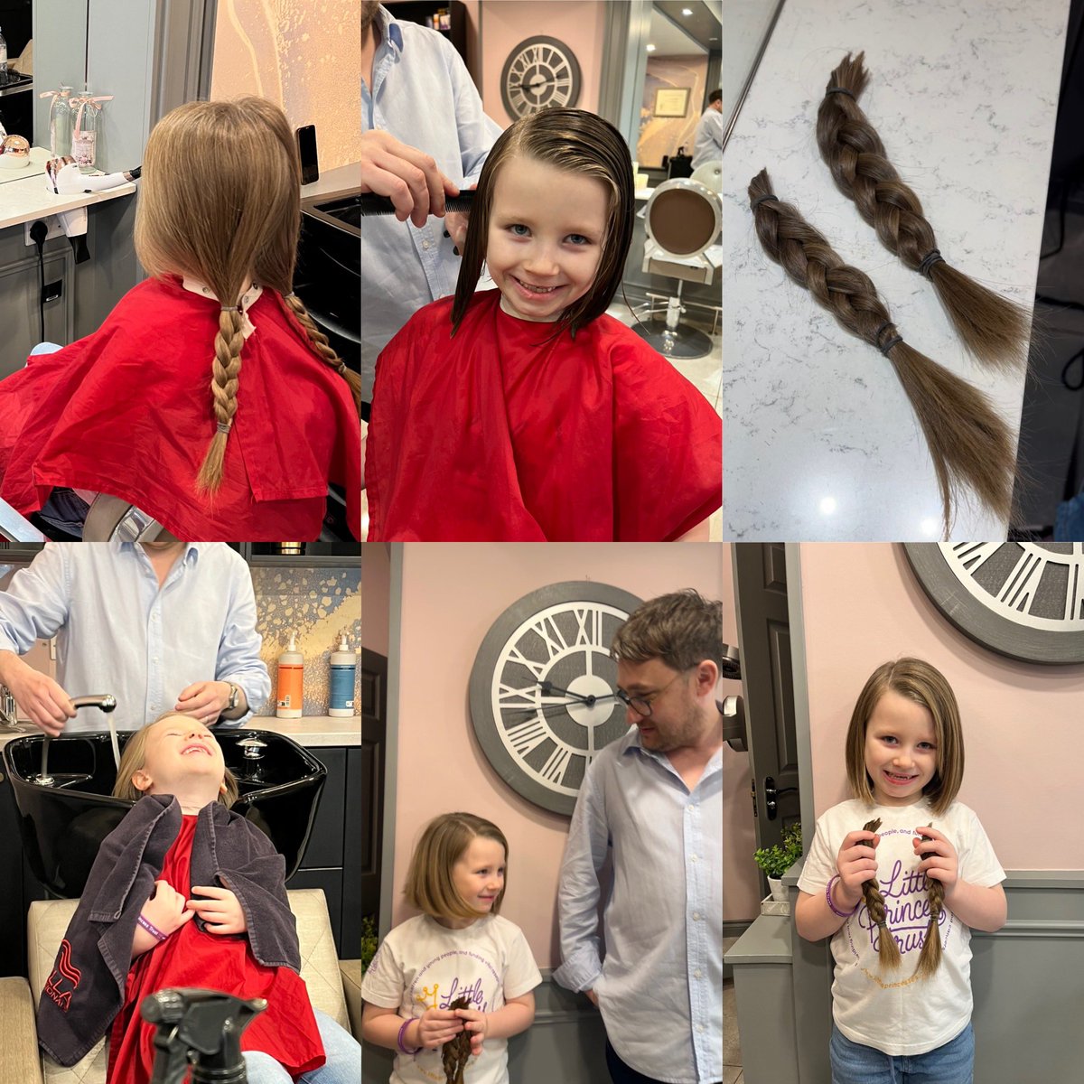 Thank you so much to everyone - Lucy has raised over £1100 for @LPTrustUK and is sending them over 10inches of her hair! Thank you to Andrew for once again making the cut 💇🏼‍♀️