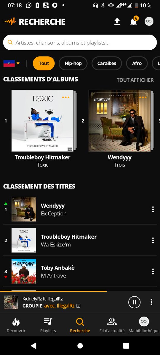 aekf_'s tweet image. BONJOU !
Ex-Ception monte #1 sou Audiomack nan klasman mizik yo plis tande ayiti !
Sa prouve moman an se pou Ex-Ception li ye 😍🔥✅
#Wendyyy #trois #Exception