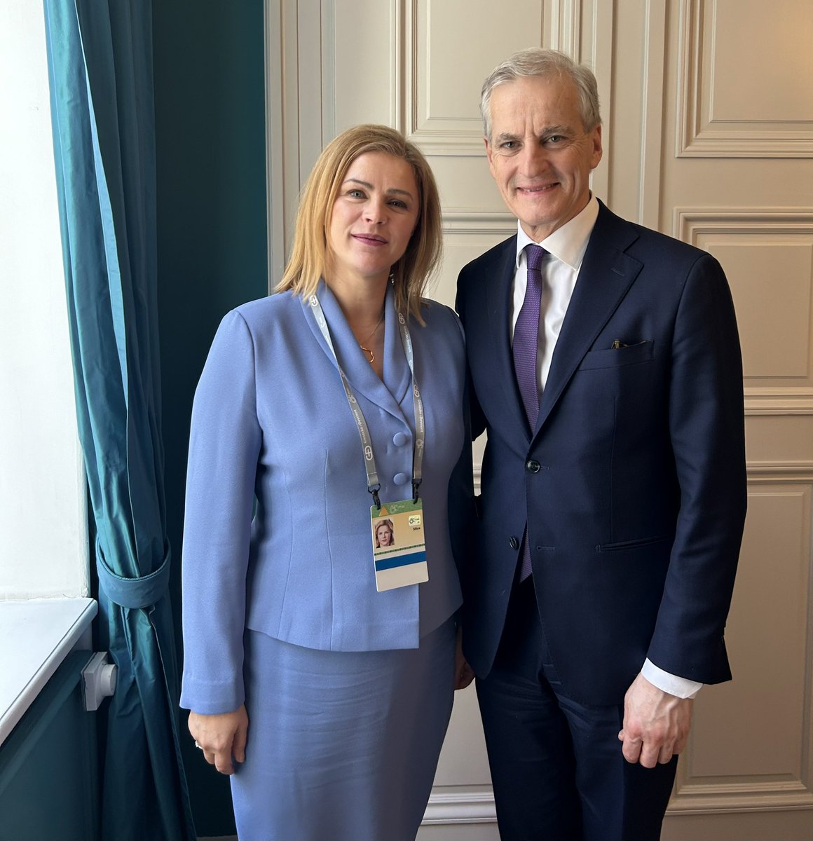 Great meeting with Latvian Prime Minister Silina today. As NATO allies that share a border with Russia, our bilateral relationship has never been stronger and more important. I look forward to strengthening 🇳🇴-🇱🇻 cooperation, including on the green transition. @EvikaSilina
