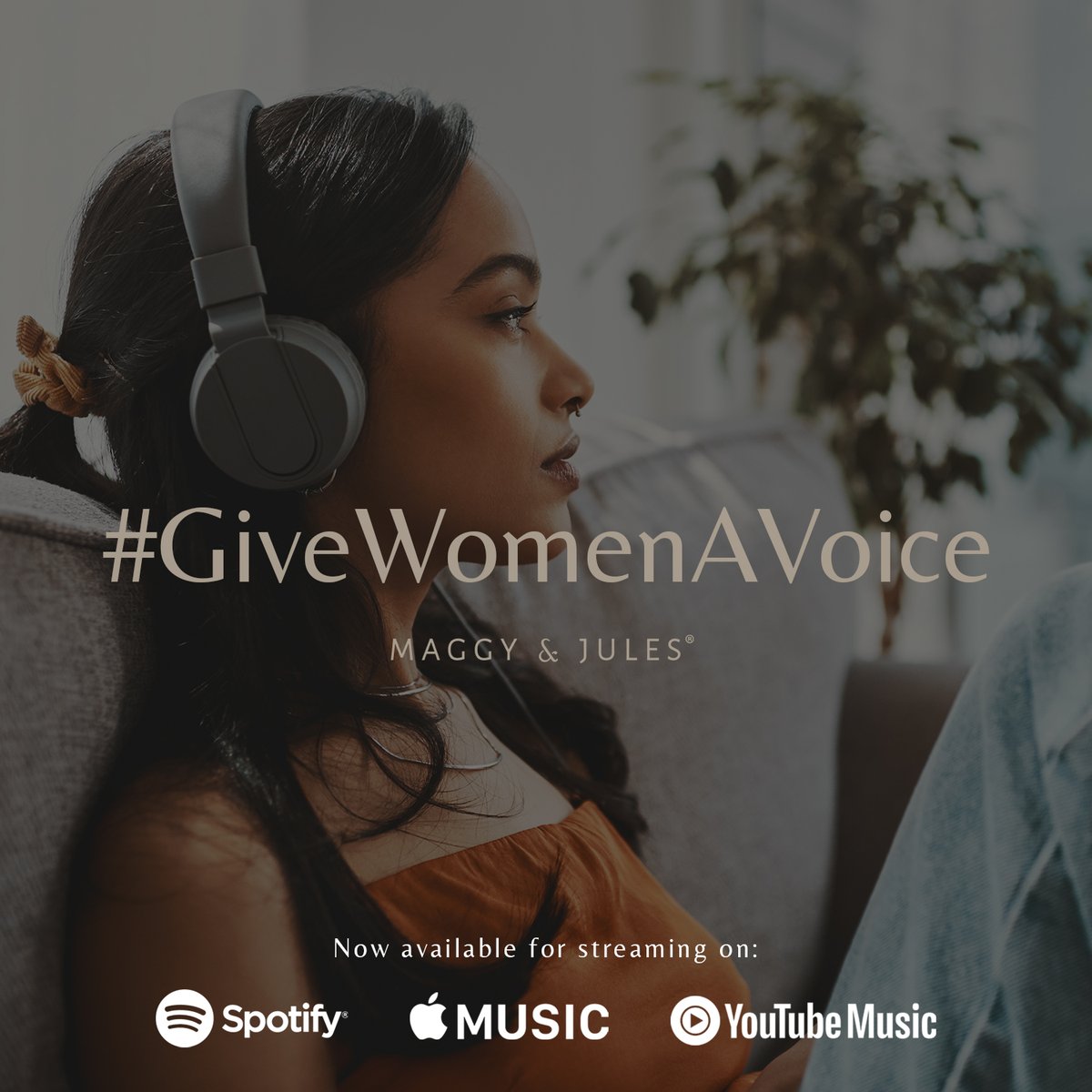 All four song interpretations of our #GiveWomenAVoice campaign are now also available on all popular music streaming platforms such as @Spotify , @AppleMusic  and @youtubemusic 🎧🎶