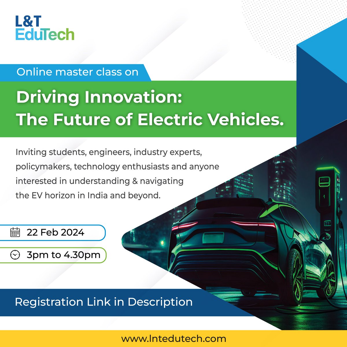 lntedutech's tweet photo. Registration Link: https://t.co/ET9vtr8JXY
#masterclass #webinar #LNT #lntEdutech #ev #ElectricVehicles https://t.co/SuUvME9DY8