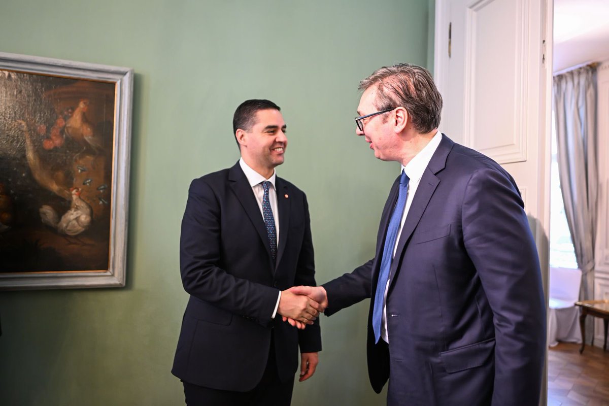 DeputyPMIanBorg's tweet photo. Great meeting with President @avucic &amp; Tanja Miščević @MINEIsrb of Serbia.  Listened to how they appreciate @OSCE_Serbia's efforts &amp; potential future collaborations. Eagerly awaiting my upcoming visit to #Serbia as @OSCE CiO @OSCE24MT https://t.co/9daVdbgCpY