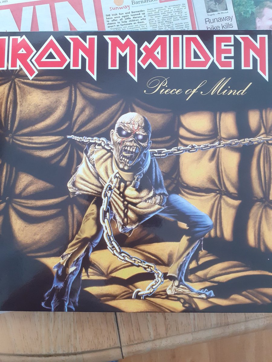 Listening to Iron Maiden's album Piece of Mind 🤟 it's such a strong album song wise , those first 5 songs pack a punch , it's a sound of Maiden evolving with every album and I love To Tame A Land (Dune) it's a great album overall and Arry's favourite #IronMaiden #PieceofMind 🤟