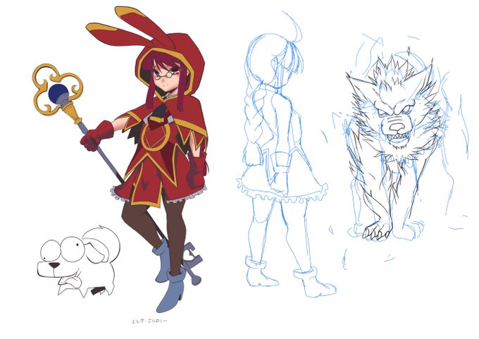 7人のバニーのうち2人目にデザインしたけど殆ど描いてない状態になったエルダおばあちゃん(←新 旧→)

ちょいとデザインし直した
まだ途中だけど

モミアゲがラパンナと被るので長めのストレートに変更 