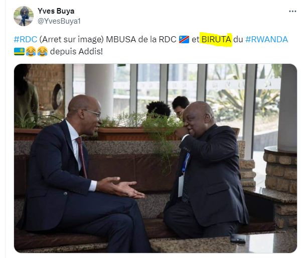 sphinx_ric's tweet photo. Donc quand @YvesBuya1 regarde le Ministre des Affaires Étrangères de la Tanzanie January Makamba, il voit #Biruta le ministre du gouvernement génocidaire du #rwanda? Mais comme il n'a aucun respect pour ses abonnés, il ne va jamais présenter ses excuses.
IFASIC doit être fermé! https://t.co/hKehDIqOpO