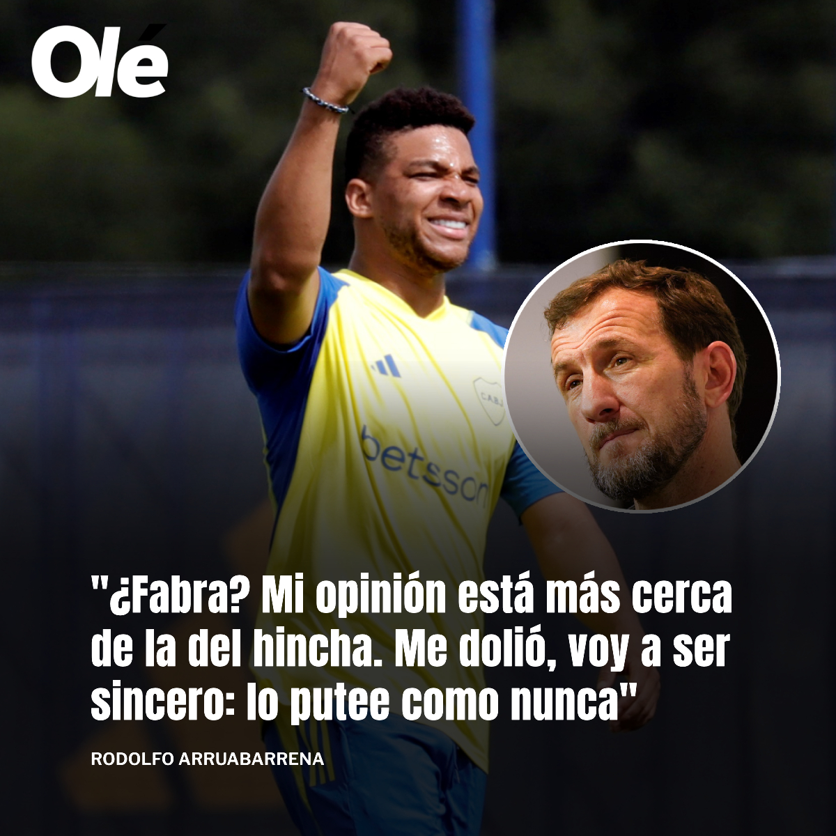 DiarioOle's tweet photo. El Vasco Arruabarrena fue consultado por el error de Fabra en la Copa Libertadores y dejó su reflexión 🔵🟡

💬 "Todavía es reciente y el error quedó. Un jugador de esas características, con ese nivel, no puede cometer ese error. Mi opinión está más cerca de la del hincha. Me dolió, voy a ser sincero: lo putee como nunca"

🎙️ Radio Mitre