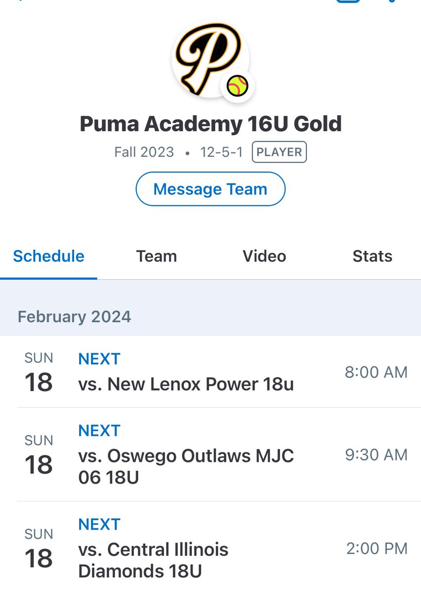 Excited to play this weekend! My team plays at OAW in New Berlin!
