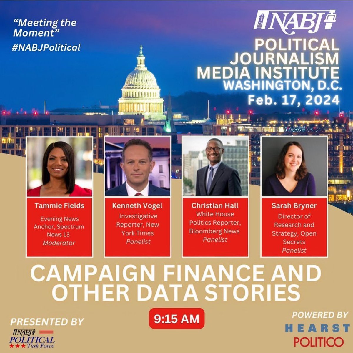 CFABJOrlando's tweet photo. We are so proud to have our President @tammiefields moderate this @nabjpolitical Journalism Media Institute in Washington D.C.! #nabjpolitical #NABJ #CFABJ #journalism https://t.co/nJxVdXzR3Q