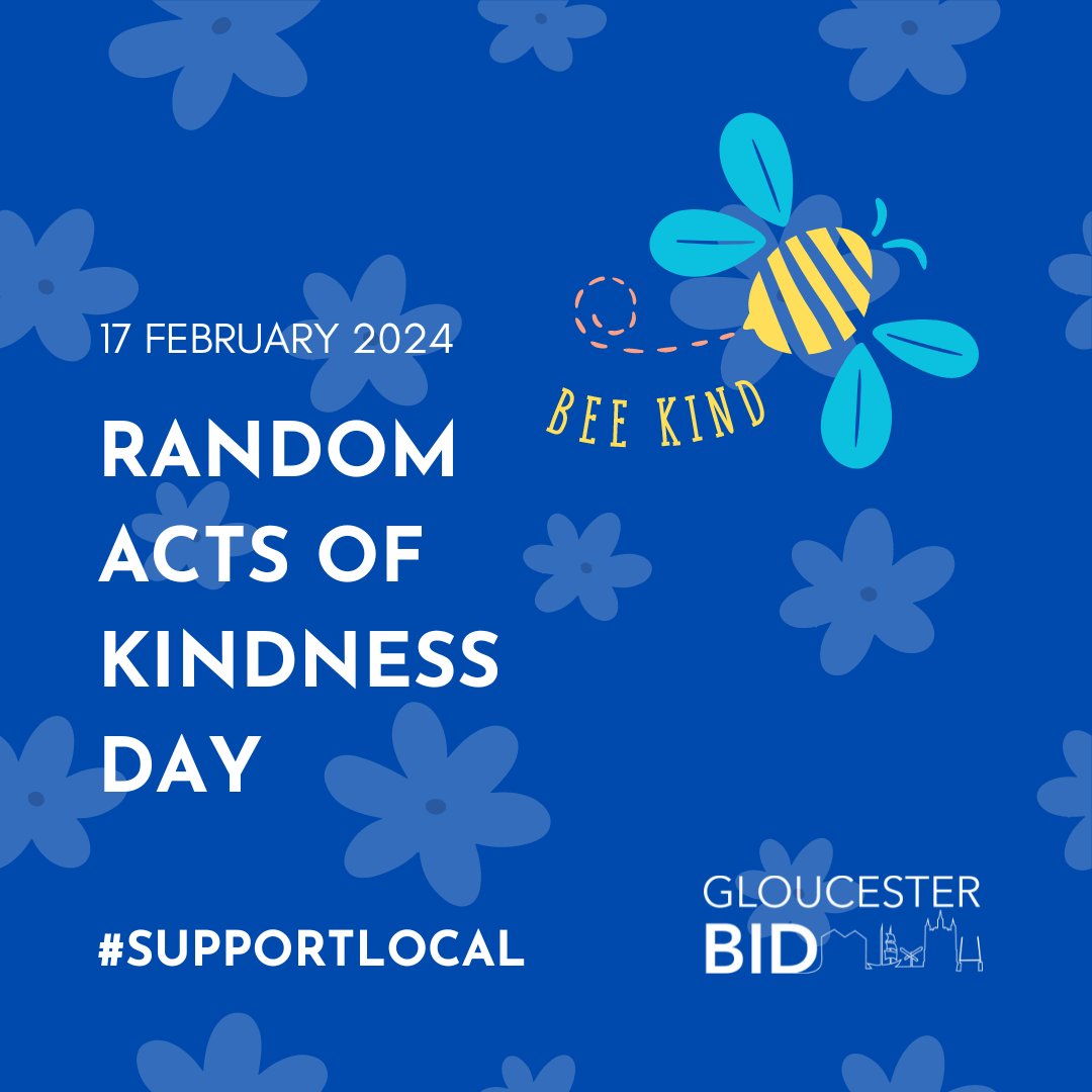 It's all about bees in Gloucester this weekend 🐝🐝 So, let's all 'bee' kind this Random Act of Kindness Day and #shoplocal! 🐝 #randomactsofkindness #randomactsofkindnessday #discovergloucester #gloucester