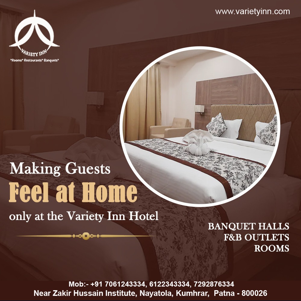 hotelvarietyinn's tweet image. Settle into your home away from home at Variety Inn. #ComfortEssentials #RestAndRelax

Call us a 7061243334, 6122343334, 7292876334
Visit Us: varietyinn.com
 #booknow

#UltimateHospitality #LuxuryGetaway #HotelEscape 
#luxuryhotelroom #EatMeet #varietyInn #Patna #Bihar
