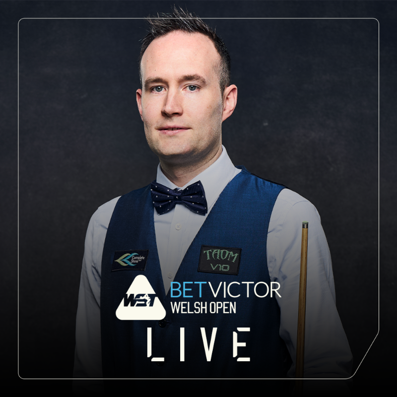 WeAreWST's tweet photo. Martin O'Donnell vs Elliot Slessor will be shown live on BBC One Wales.
#WelshOpen ๐ด๓ ง๓ ข๓ ท๓ ฌ๓ ณ๓ ฟ | @BetVictor