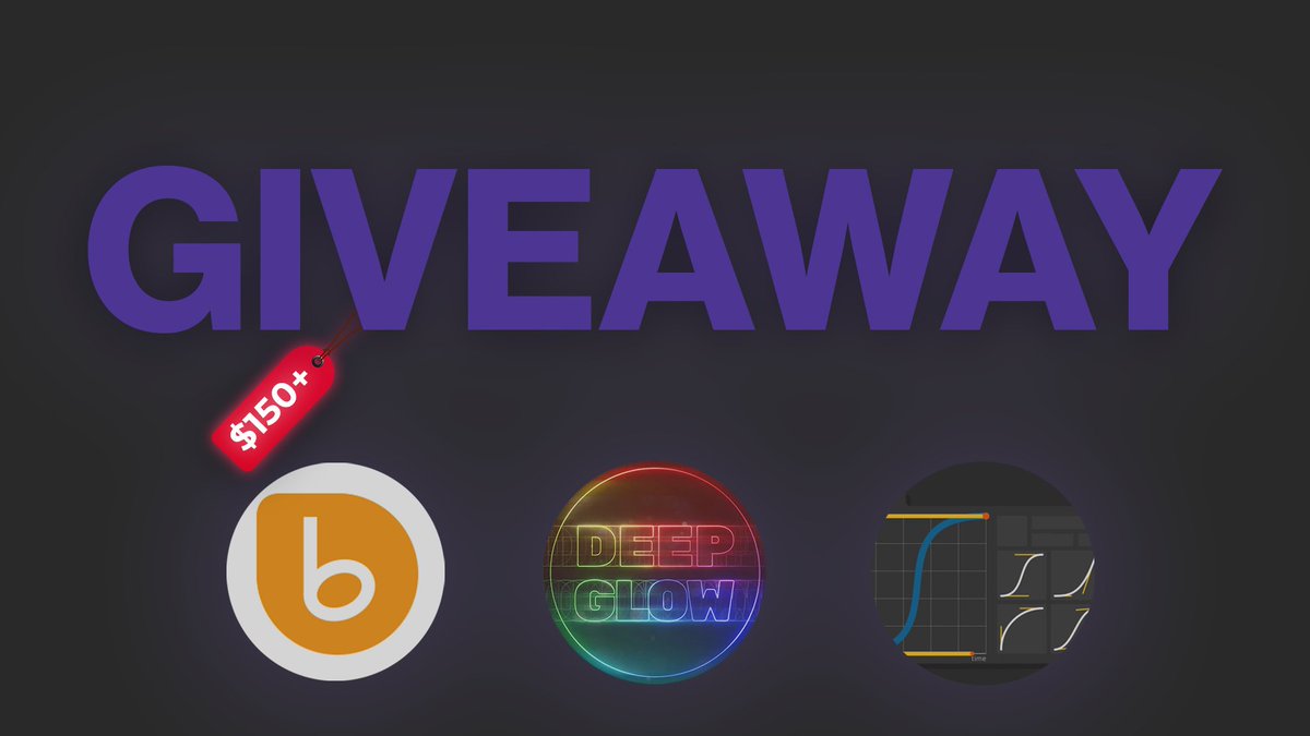 Justiinstudios's tweet image. 🚀GIVEAWAY ALERT💥

Win plugins for After Effects &amp;amp; Davinci Resolve (Worth $150+):

• Flow (AE)
• Deep Glow (AE)
• BeatEdit (Davinci)

To enter: 
🟣 Like 
🟣 Follow @PotyVisuals &amp;amp; @EliteEditHub
🟣 Comment 'Plugin' 
🟣 Join Discord (link in bio)
Winners will be announced on…