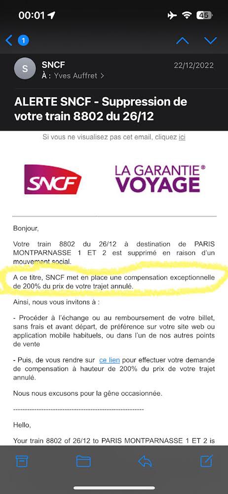 YAuffret's tweet photo. Encore une promesse non tenue par @SNCFVoyageurs, remise d’un bon d’achat de 50€ alors qu’un engagement de 200% de la valeur des billets en bon d’achat soit 156€ était promis !
 Marre de ce service de l’  « à moitié » … https://t.co/YJDPjciIbY
