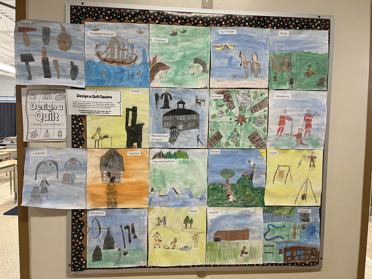 This month we completed our final class project for Heritage and identity: Early Canada. Student represented one piece of our learning to contribute to our class quilt! <a href="/wps_wildcats/">WPS</a>  <a href="/GEDSB/">Grand Erie District School Board</a>