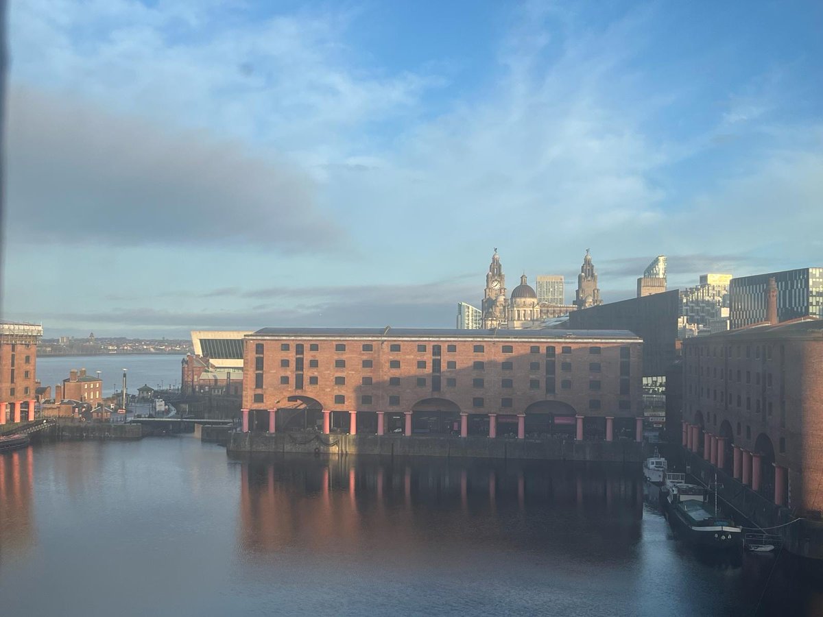 StFaithsARTS's tweet photo. A beautiful morning in Liverpool. Unwinding at the end of a busy tour! Celebrating our performances on the ‘Ferry Across the Mersey’ 🎵 #Liverpool #Wyverns https://t.co/VmLapvvcLQ