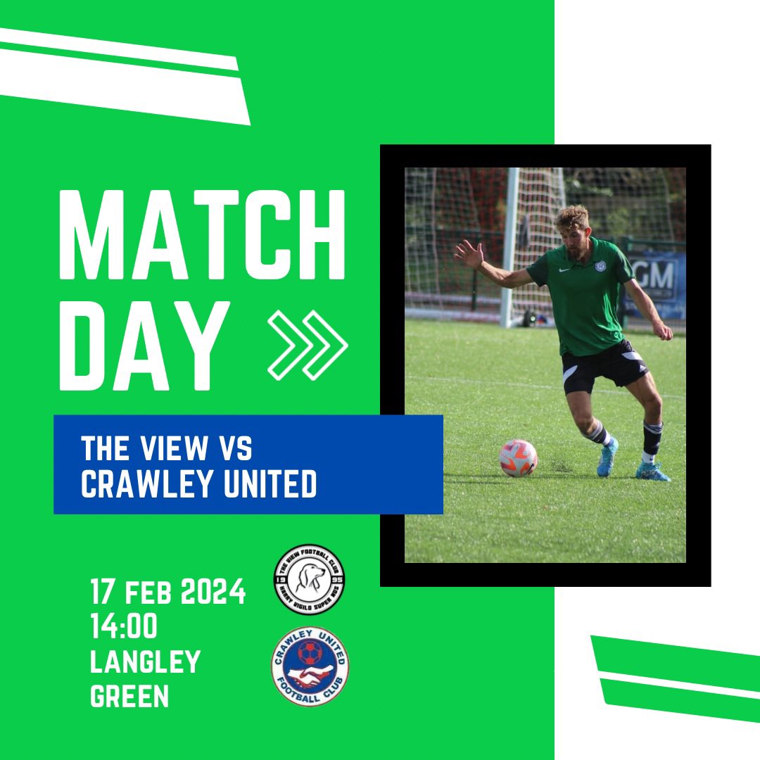 TheViewFC's tweet image. 🚨 MATCH DAY🚨

🆚 Crawley United
⏰ 2pm
📍 Langley Green Playing fields, Cherry Lane

The Saturdays travel to face Crawley United today in the Junior Charity Cup Round 2 💚
